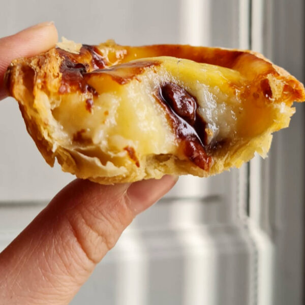 pastel de nata coeur chocolat