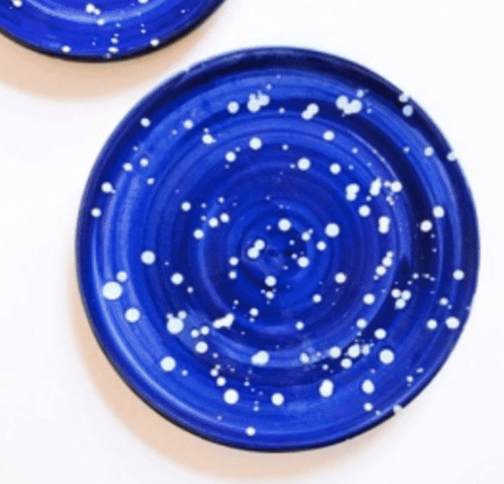 Assiette plate bleu ALMA