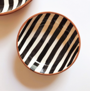 artisanat made in Portugal - Bol rayé noir Casa Cubista