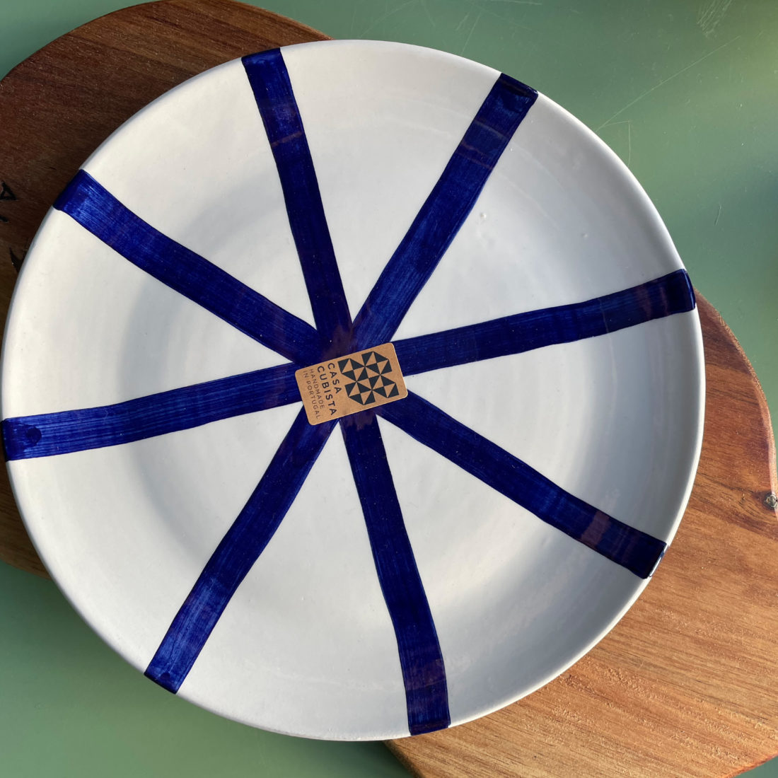 assiette soleil bleu Casa Cubista