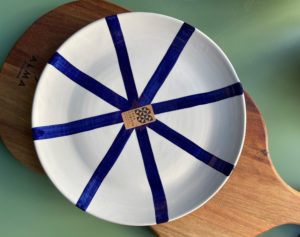 assiette soleil bleu Casa Cubista