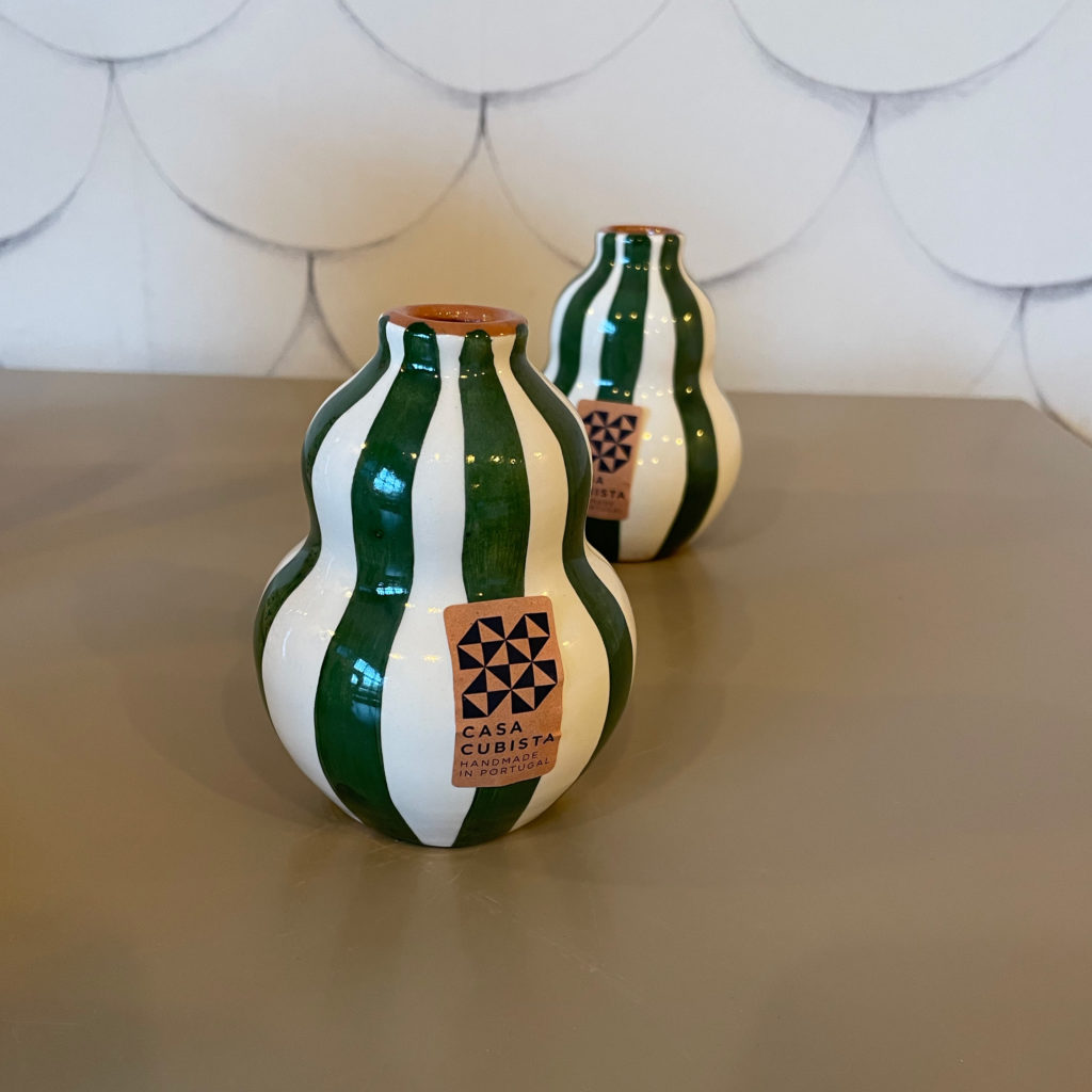 Mini vase gourde vert