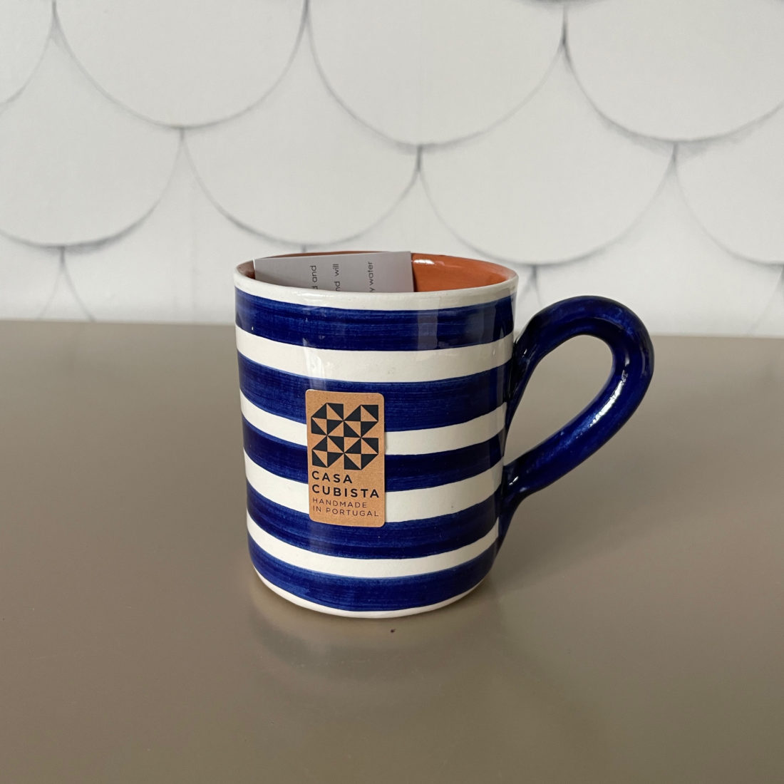 mug rayé bleu Casa Cubista