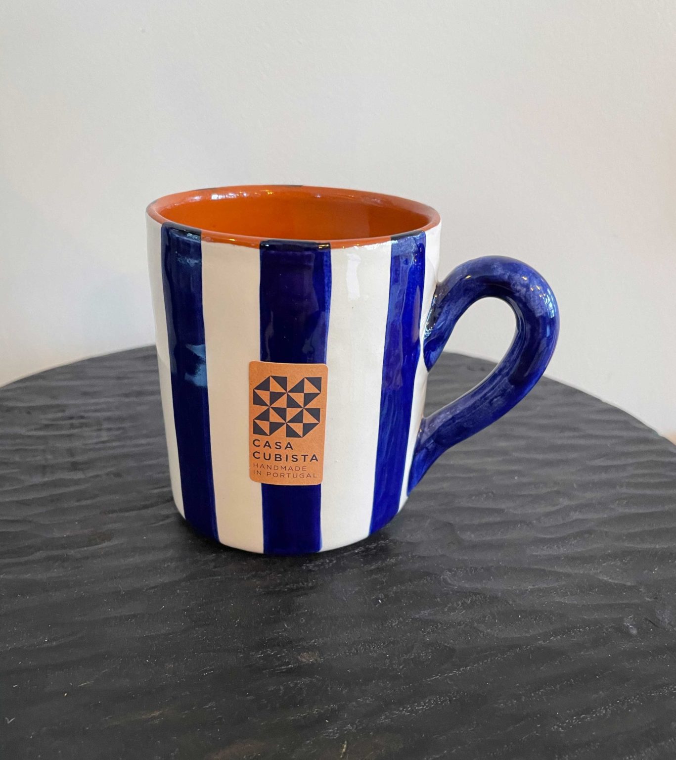 Mug rayé bleu vertical