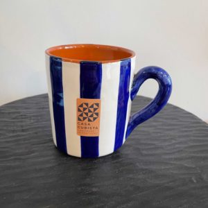 Mug rayé bleu Casa Cubista