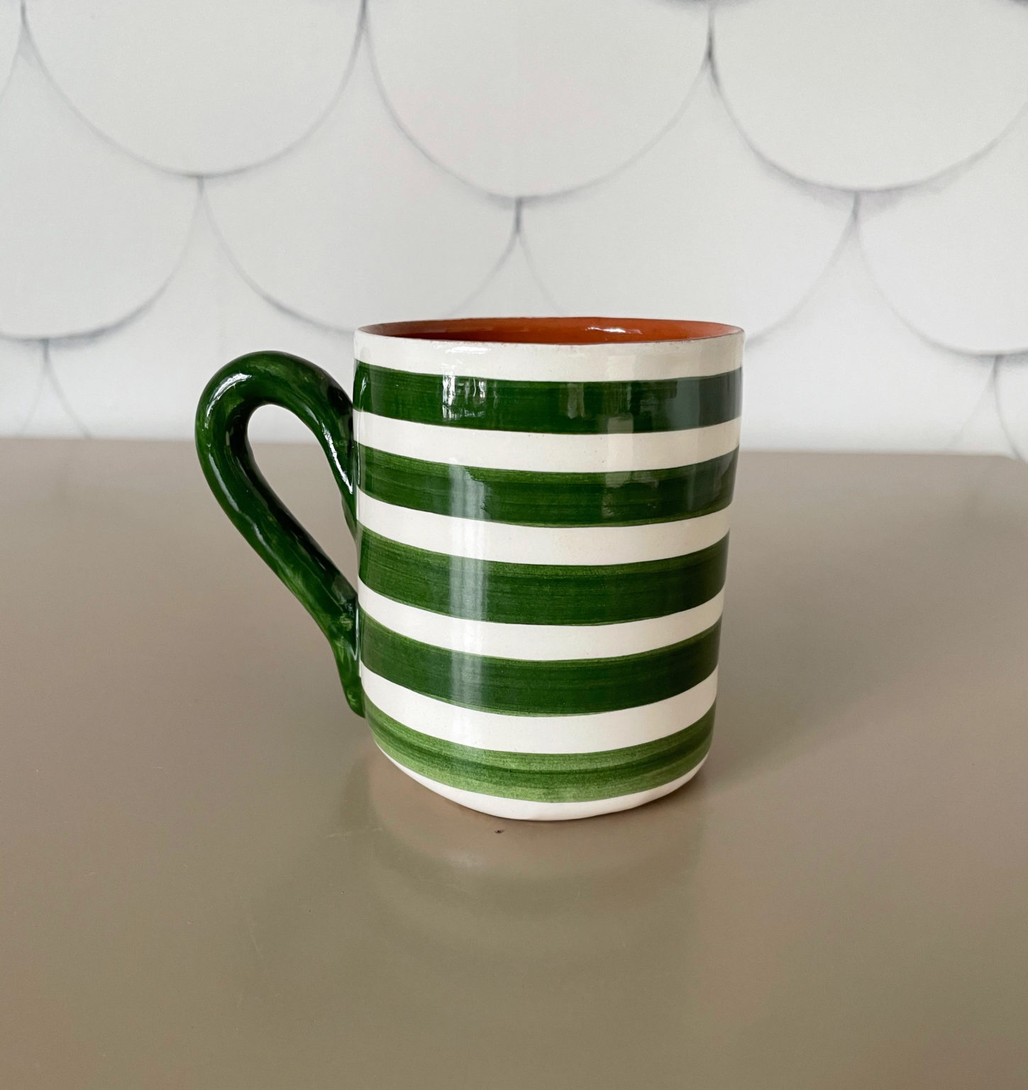Mug rayé vert horizontal