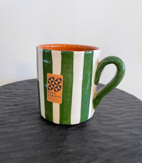 mug rayé vert Casa Cubista