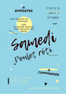 samedi c'est poulet rôti chez ALMA