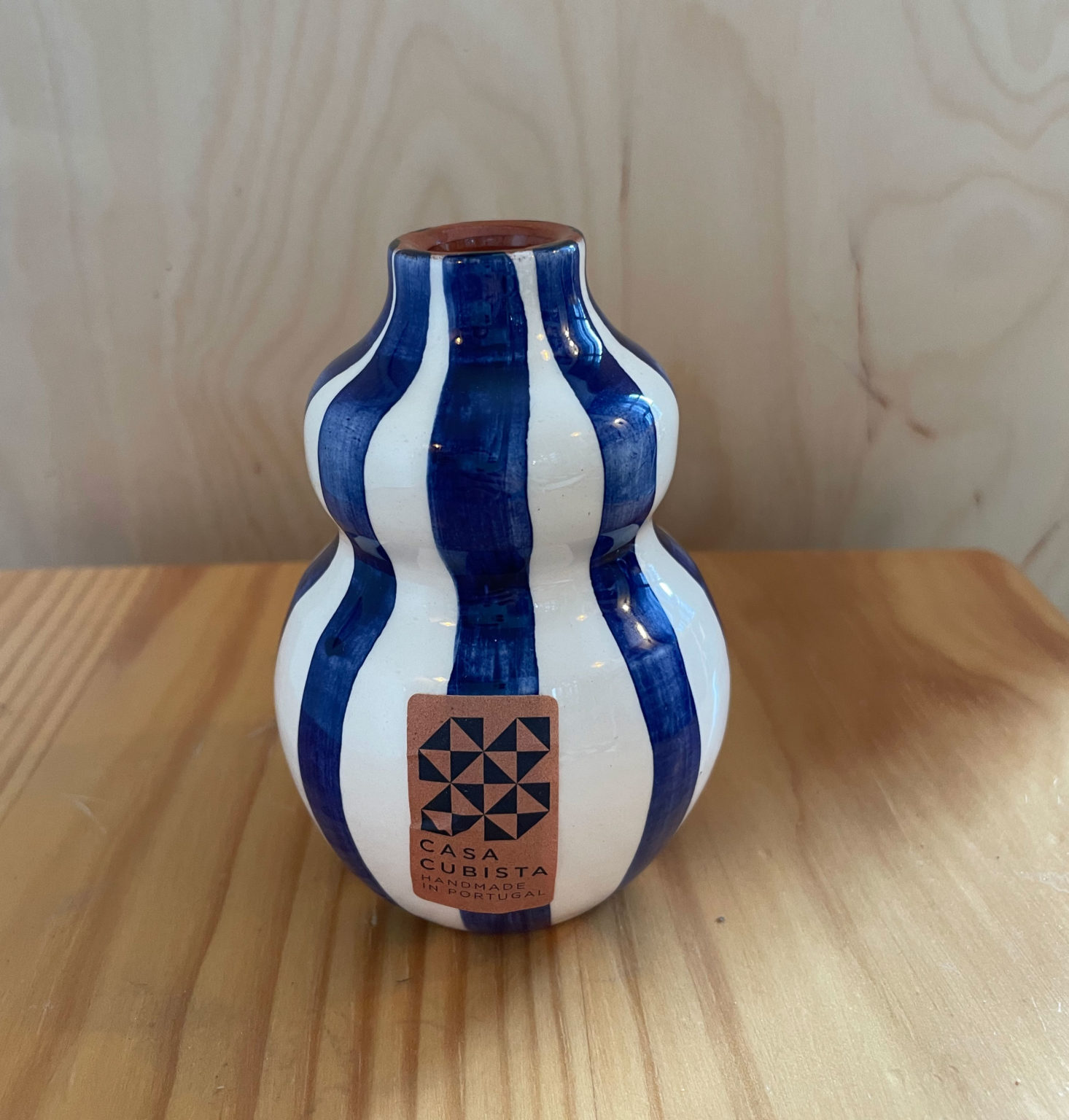 Mini vase gourde bleu