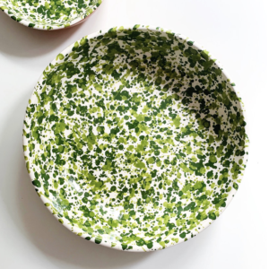 saladier ou plat en céramique taches vert Casa Cubista