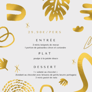 Menu de noel aux saveurs du Portugal