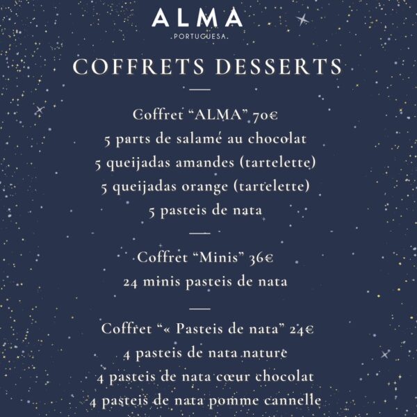coffrets desserts portugais à emporter