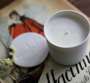 bougie Saudade porcelaine blanche