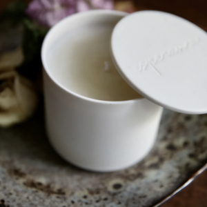 bougie Esperança porcelaine blanche