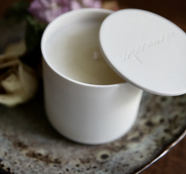 bougie Esperança porcelaine blanche