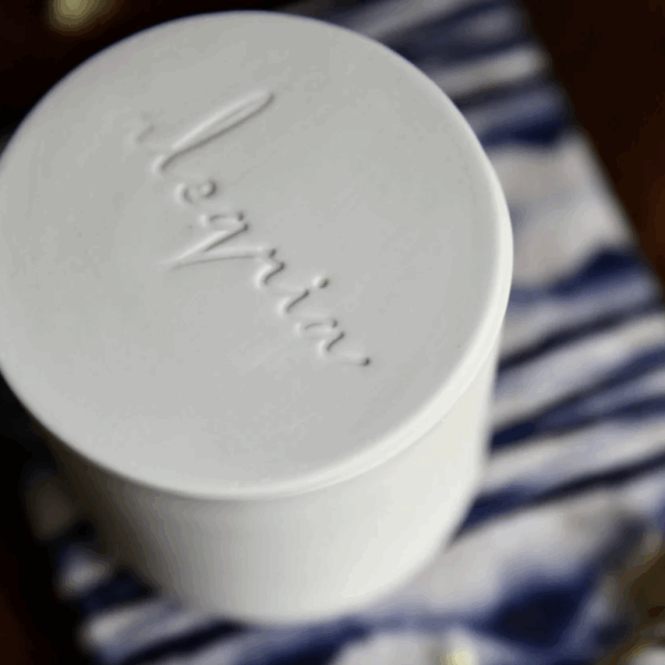 bougie Alegria en porcelaine blanche made in Portugal