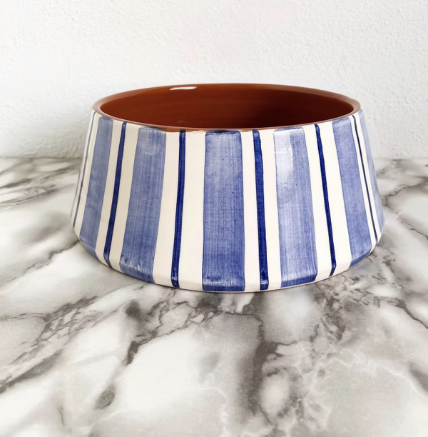 grand saladier, pot, corbeille de fruits en céramique casa cubiste avec deux bleus en vente chez ALMA BORDEAUX
