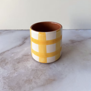 gobelet expresso carreaux jaunes casa cubista