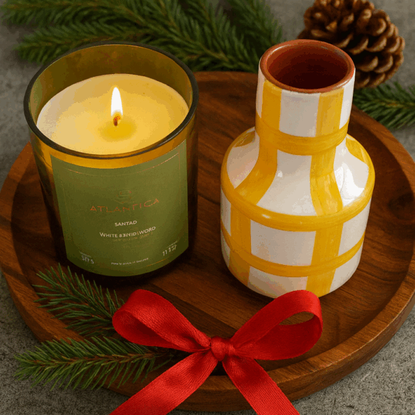 coffret bougie "Minho" et vase Casa Cubista