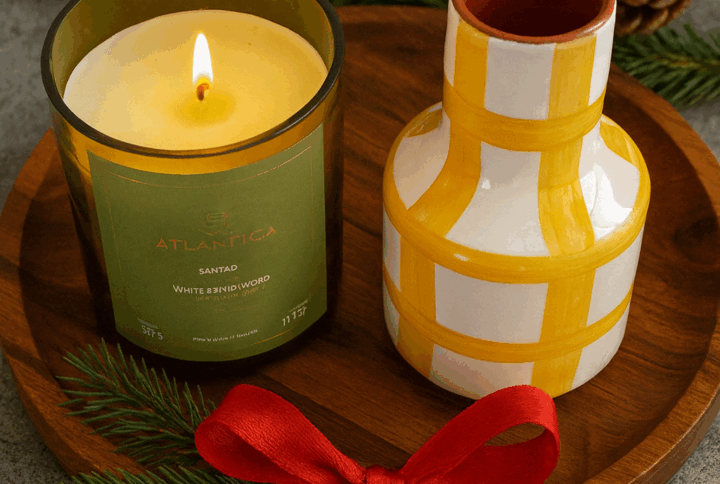 coffret bougie "Minho" et vase Casa Cubista