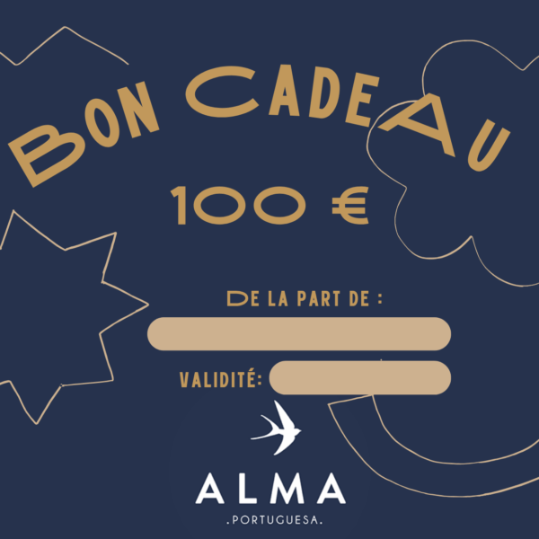bon cadeaux 100€ valable chez ALMA PORTUGUESA à Bordeaux